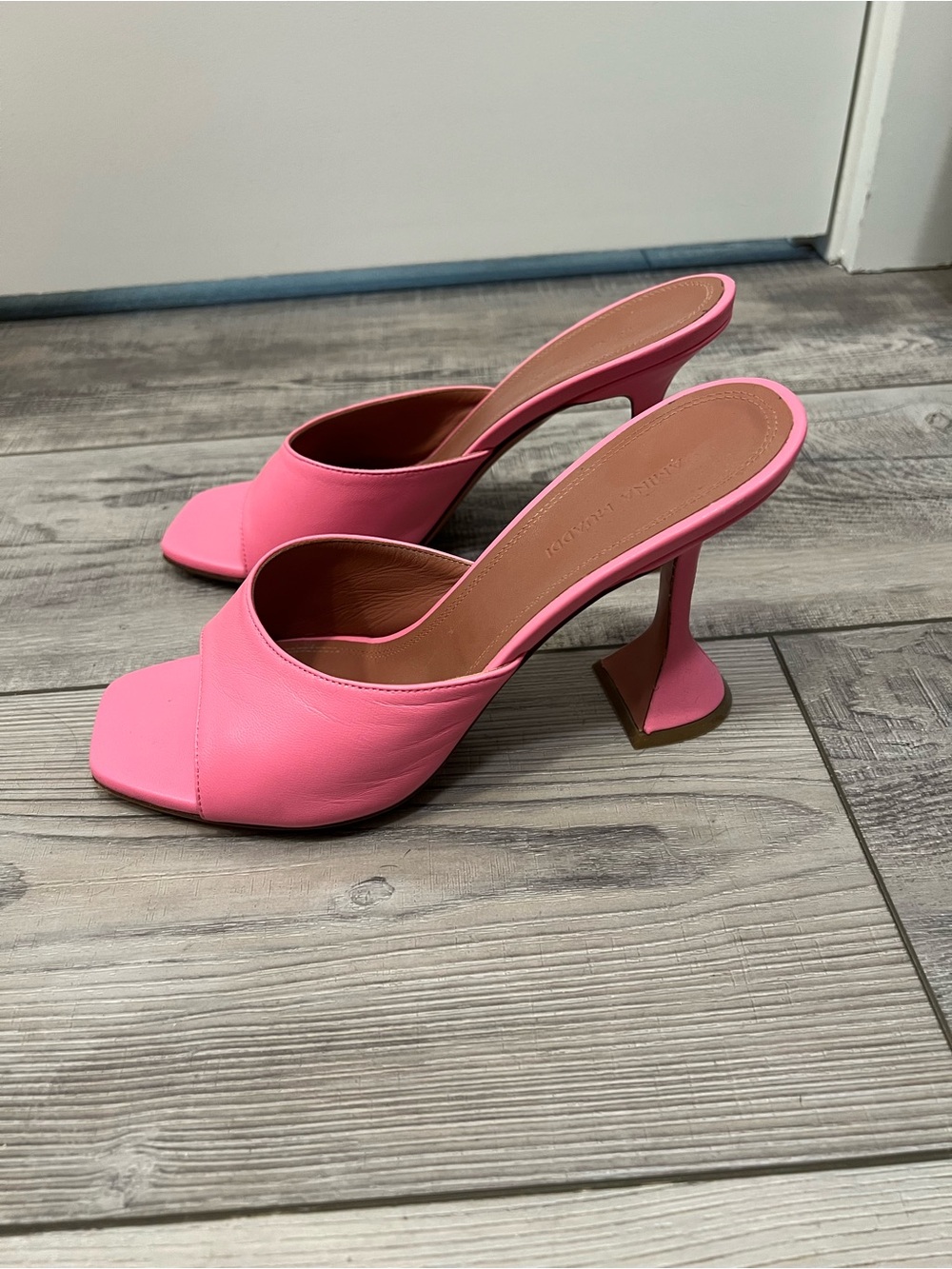 Amina Muaddi Bubblegum Pink Lupita Sandal